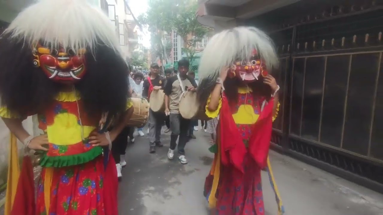लाखे नाच | काठमाडौको लाखे नाच | Lakhe Nach ni Kathmandur , Jatra , Newari Baja 