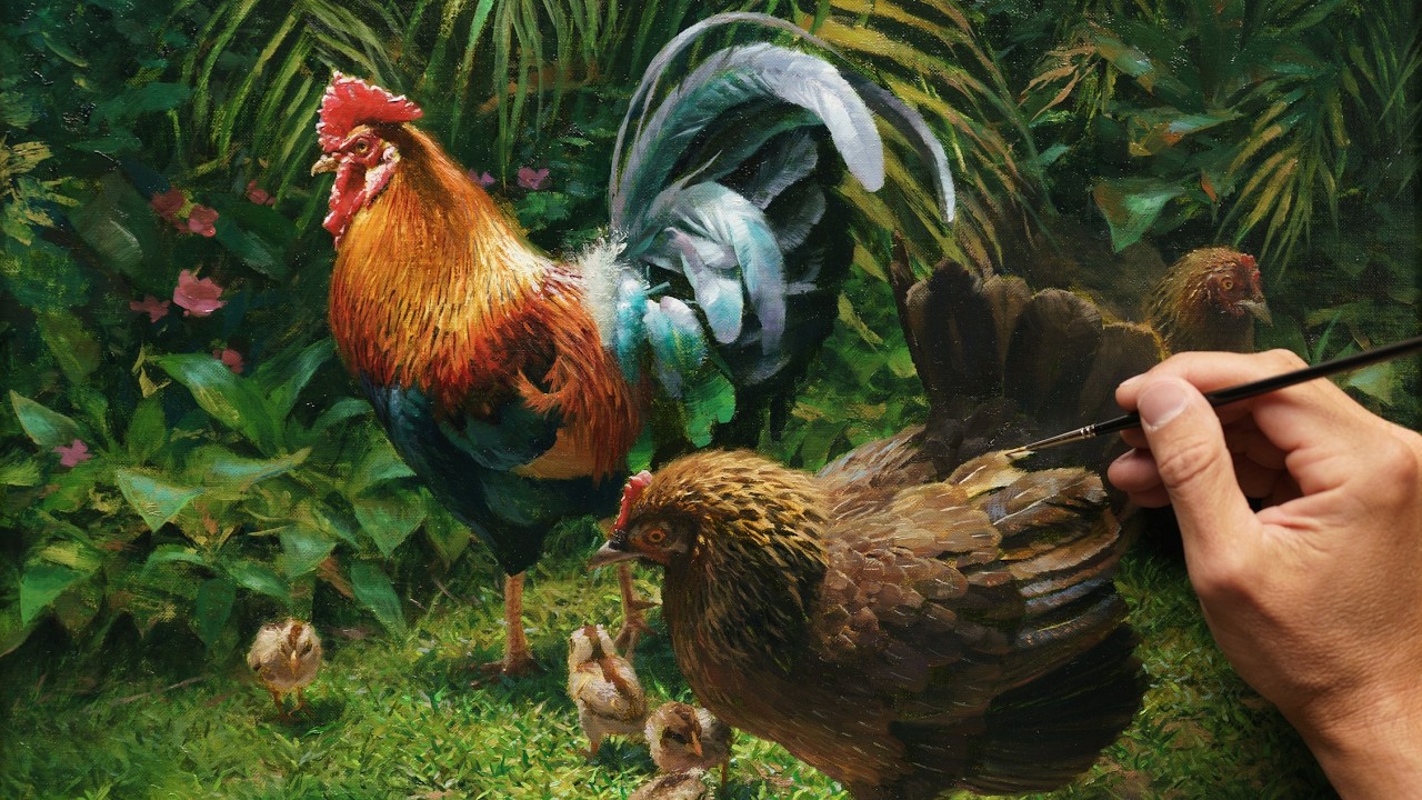 Painting Tutorial - How to Paint Feathers - Verdaccio Technique