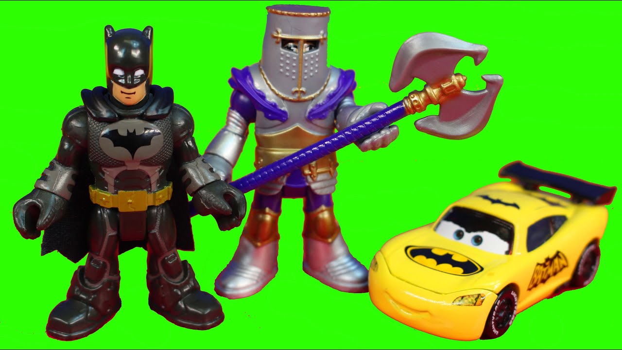 Batman & Bat Car McQueen Save Robin From Castle Warrior Knights