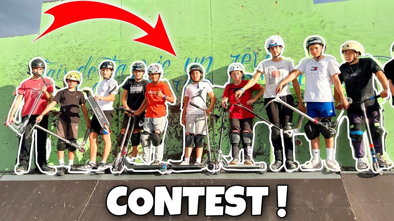 J'ORGANISE UN CONTEST AU SKATEPARK (Il fait un Double Flair en run🤯)