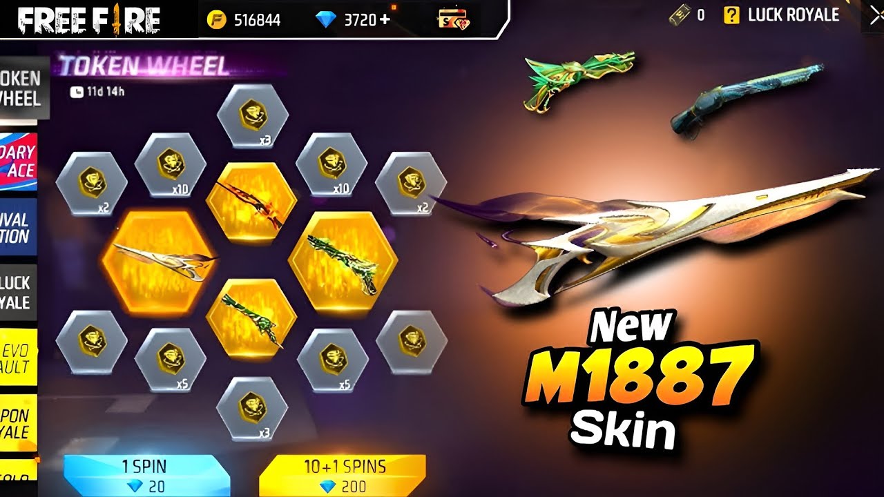 100% 💥 All M1887 Return Event Free Fire 🤯🥳| free fire new event | ff new event | new event free fire