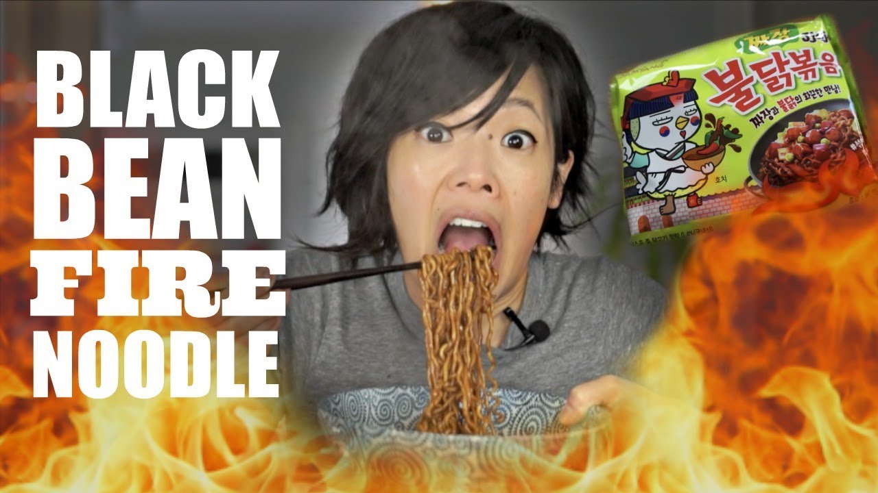 JJAJANG Black Bean SPICY Noodle CHALLENGE | Samyang Fire Noodles
