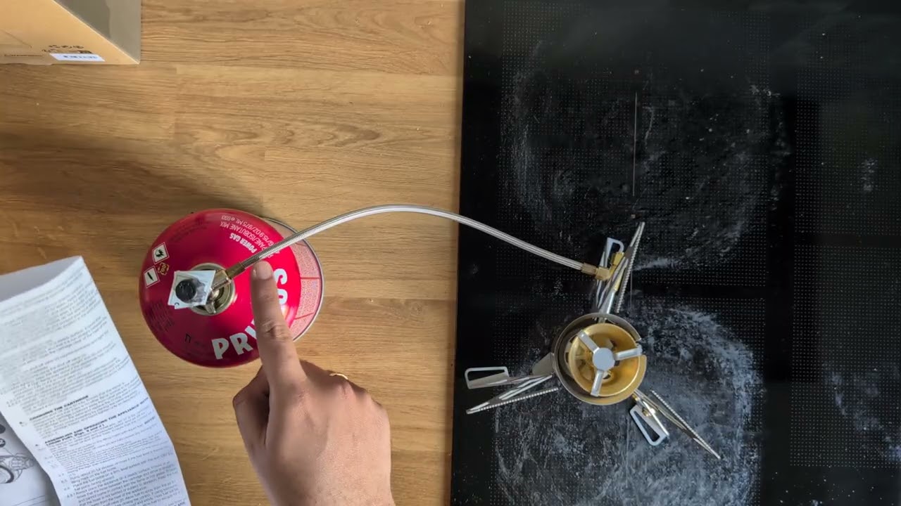 Primus Multifuel III: Using a Primus gas container. Part-2