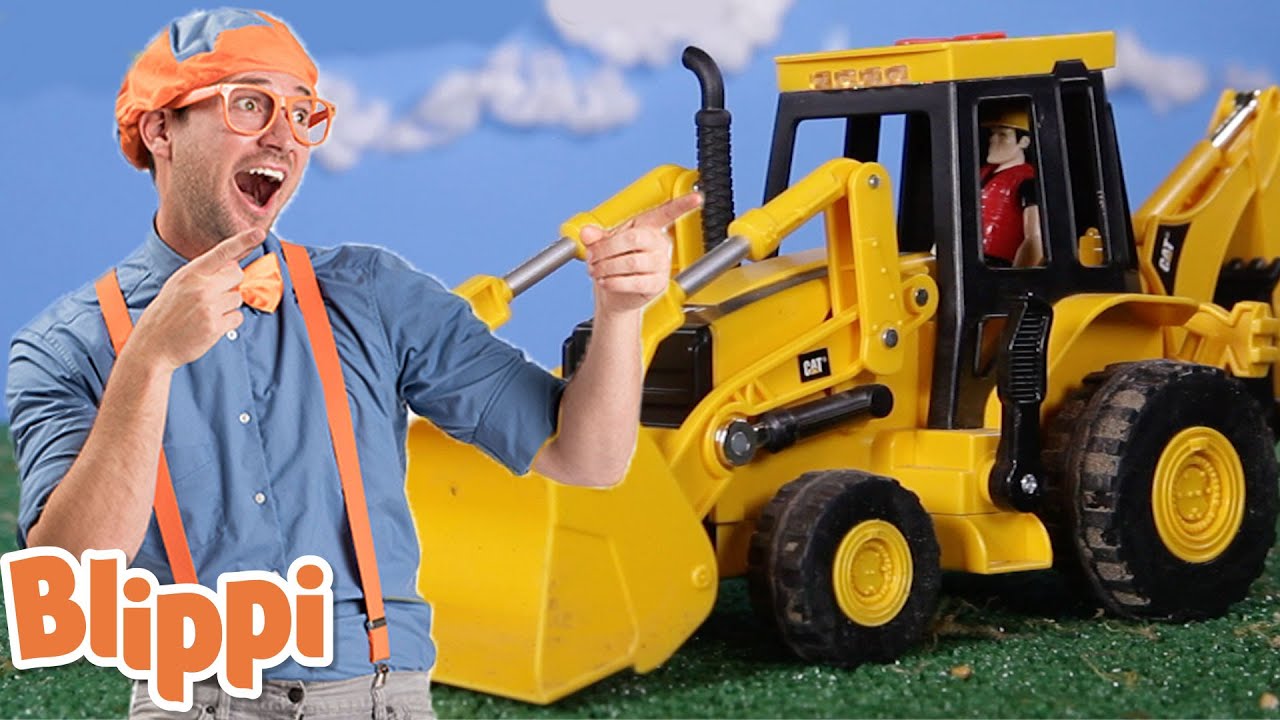 Blippi Learns How to Count to Ten With Backhoes | Blippi | Learn With Blippi | Funny Videos & Songs
