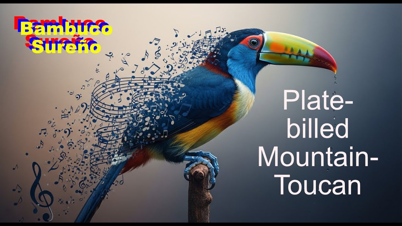 Plate-billed Mountain-Toucan ; Terlaque de Nariño. Instrumental Bambuco Sureño.