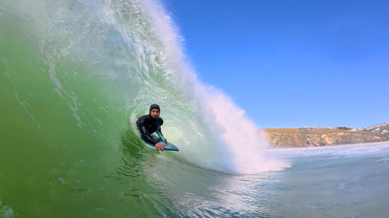 Testing my New Sniper Bodyboard in Fun Offshore Wave (RAW POV)