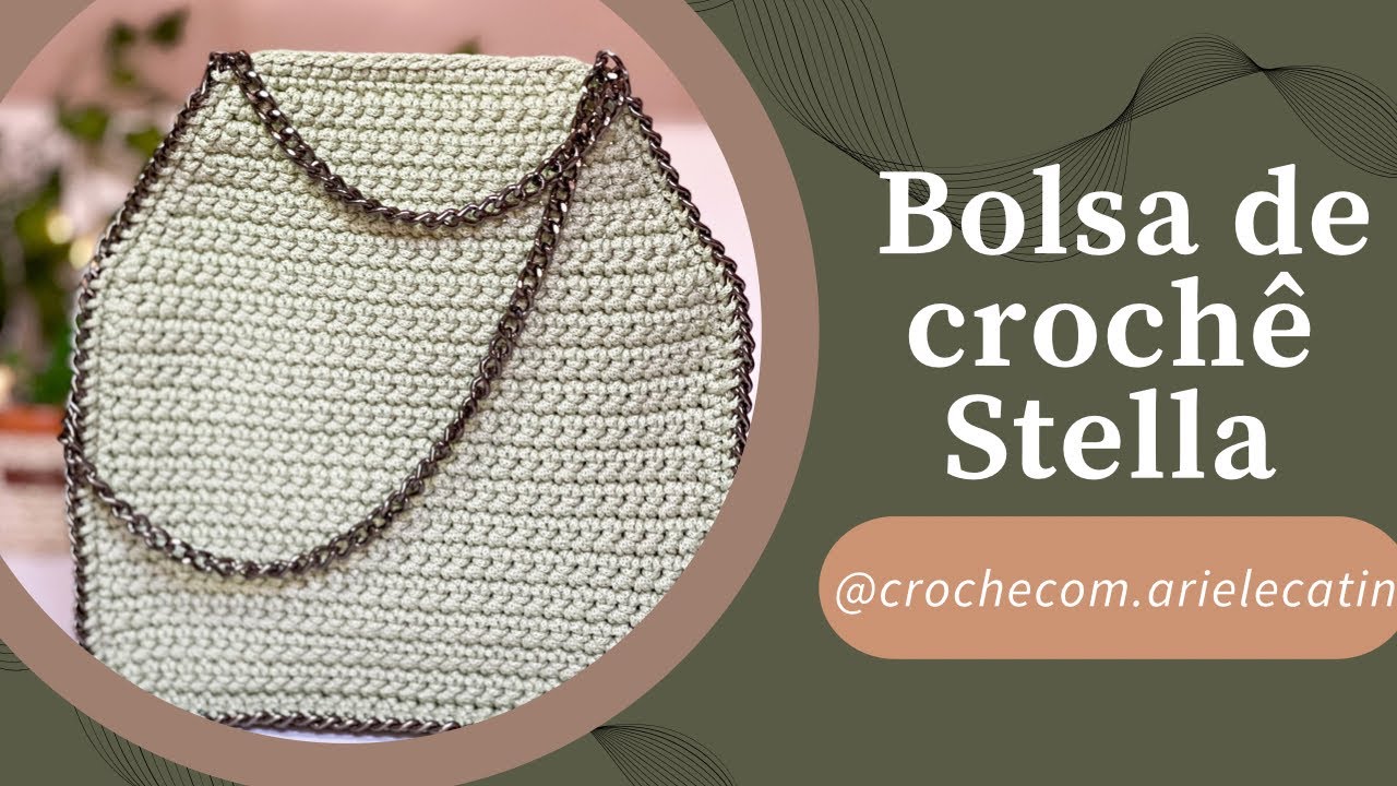 Bolsa de crochê Stella em fio antúrio