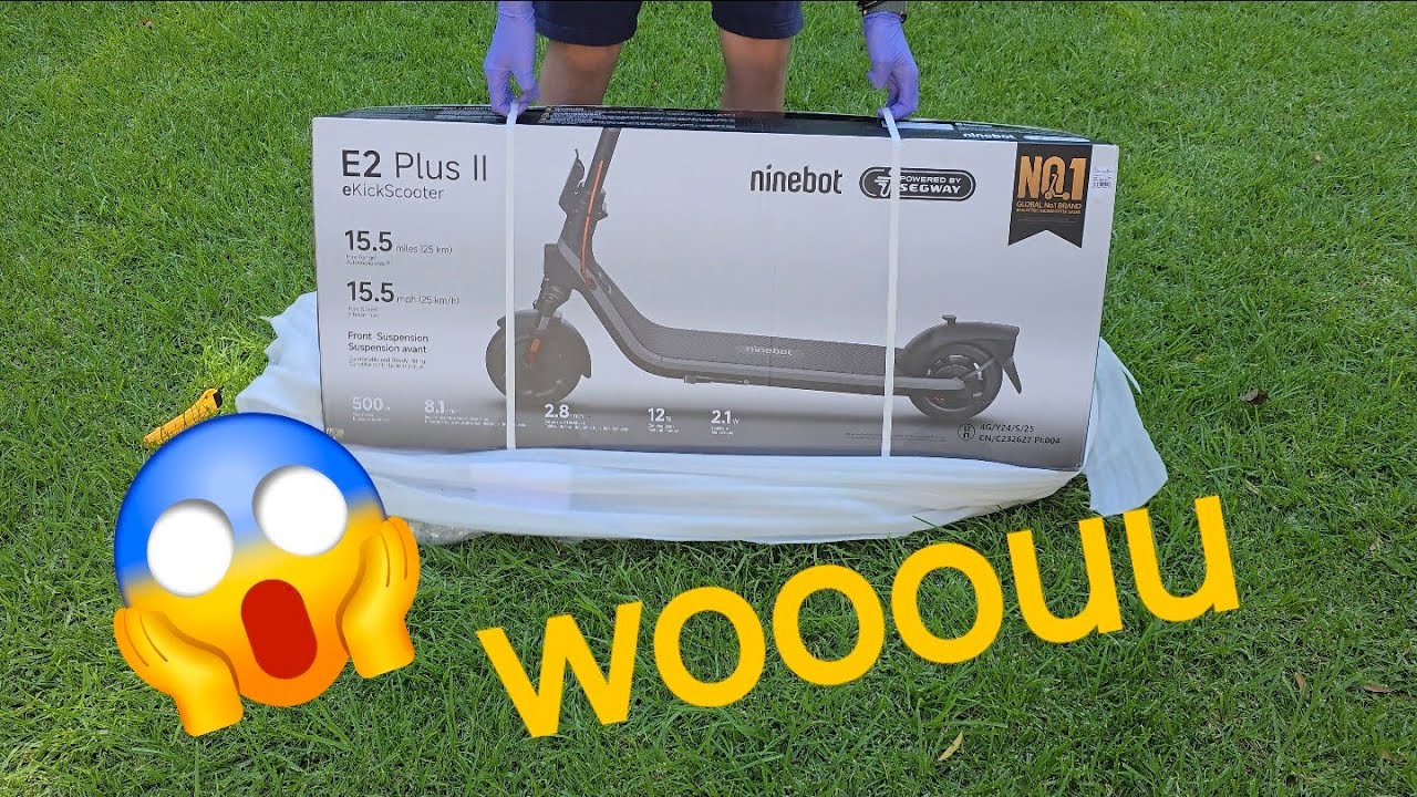 Unboxing del scooter eléctrico de la marca Ninebot, es el Ninebot E2 Plus II, primera parte.😁🫨🫨🛴🛴