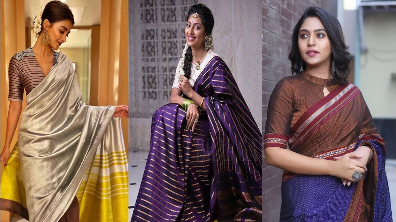 HOW TO STYLISH YOURSELF WITH YOUR MOM SAREES, SIMPLE SILK SAREE,COTTON SAREE IDEAS TO LOOK GORGEOUS