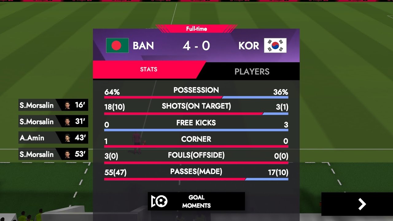 Bangladesh 4-0 South Korea football match / AFC football match / efootball Bangladesh 