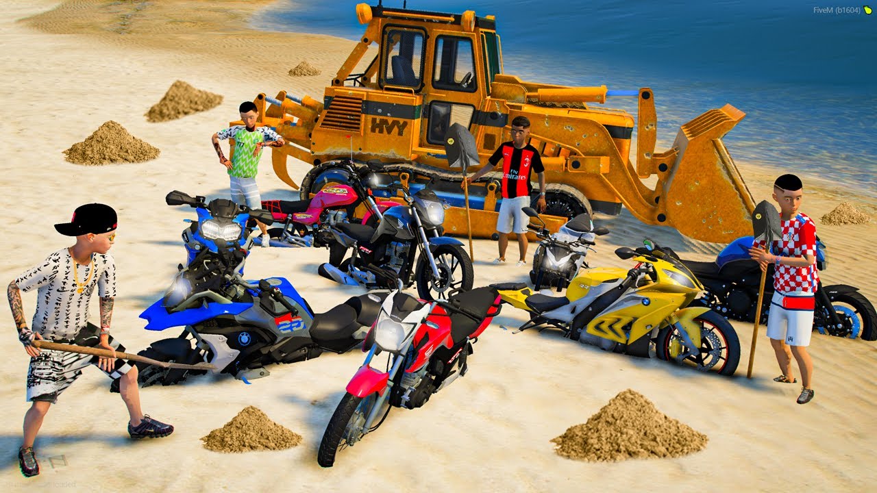 ACHEI SUPER MOTOS ENTERRADAS🔥 no GTA 5 O FILME
