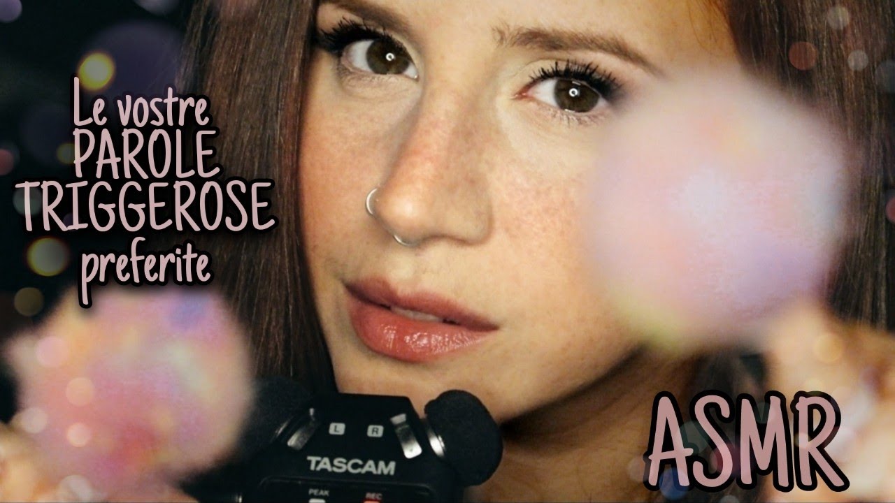 ASMR ita • RIPETO le vostre PAROLE TRIGGEROSE preferite💓 BRUSHING camera 💕 + OCEANSAPART 😍