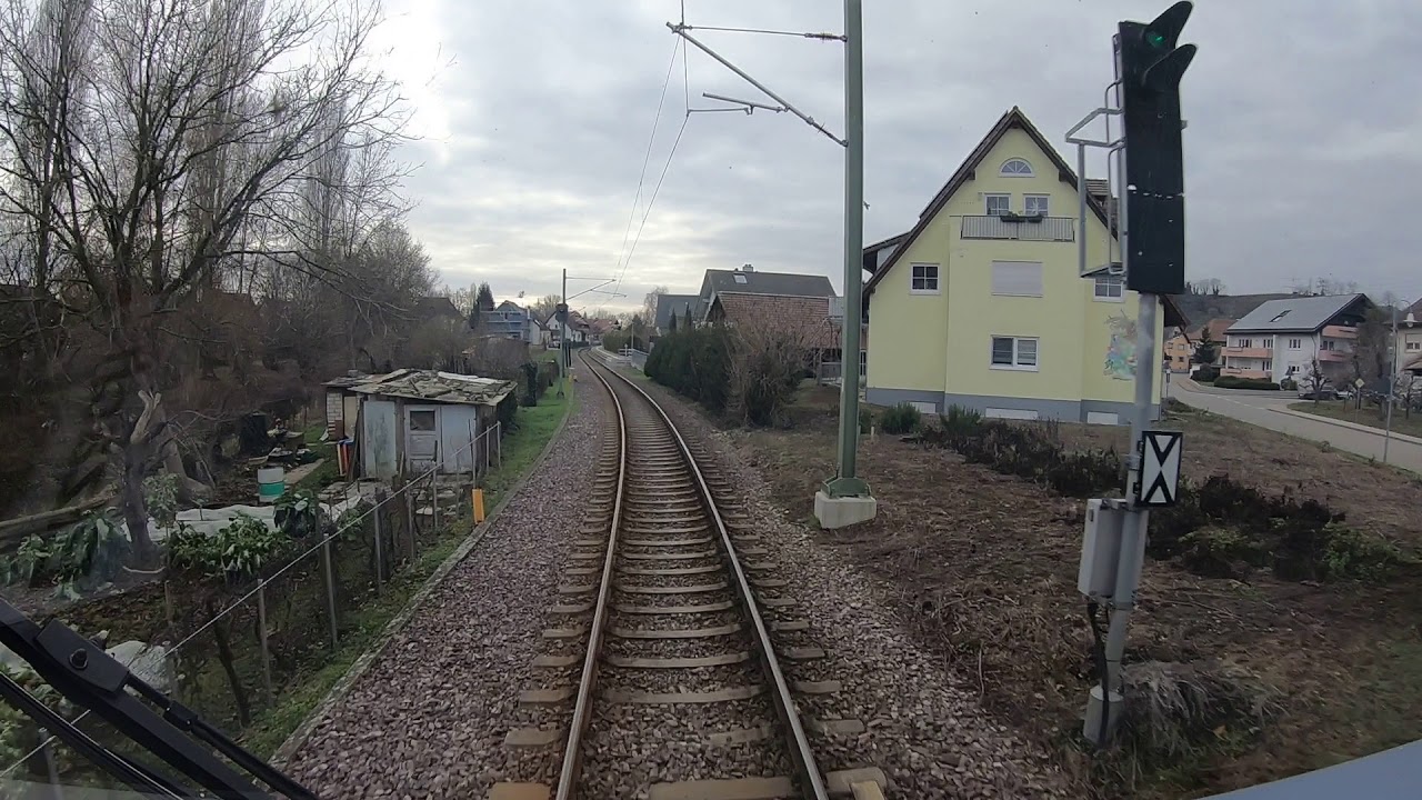 Endingen nach Gottenheim Führerstandsmitfahrt Teil 2/2 ab Nimburg
