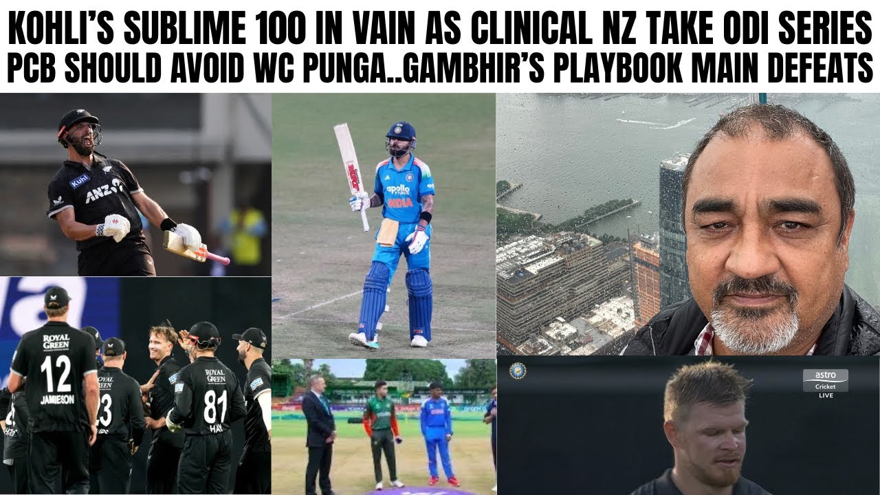 KOHLI’S SUBLIME 124 IN VAIN AS NZ TAKE ODI SERIES…GAMBHIR KI PLAYBOOK ANOTHER DEFEAT..PCB PANGA