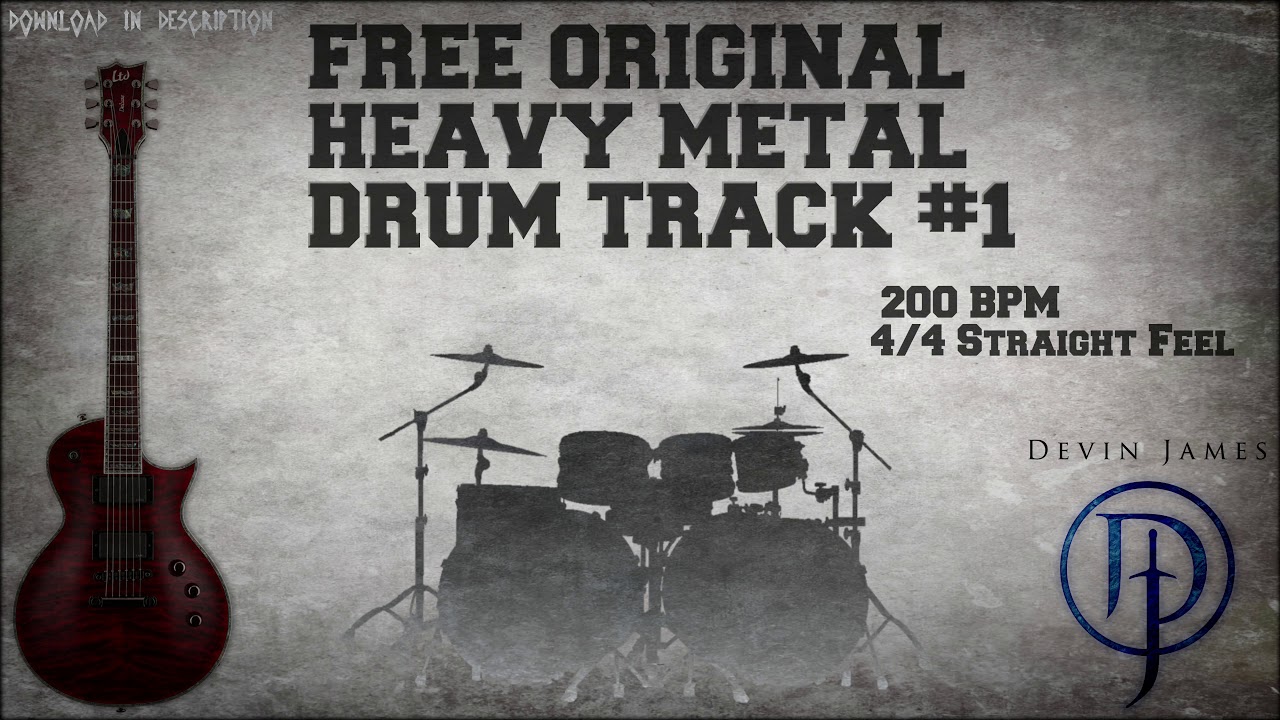 Free Original - Heavy Metal Drum Track #1 - 200 BPM (FREE DOWNLOAD)