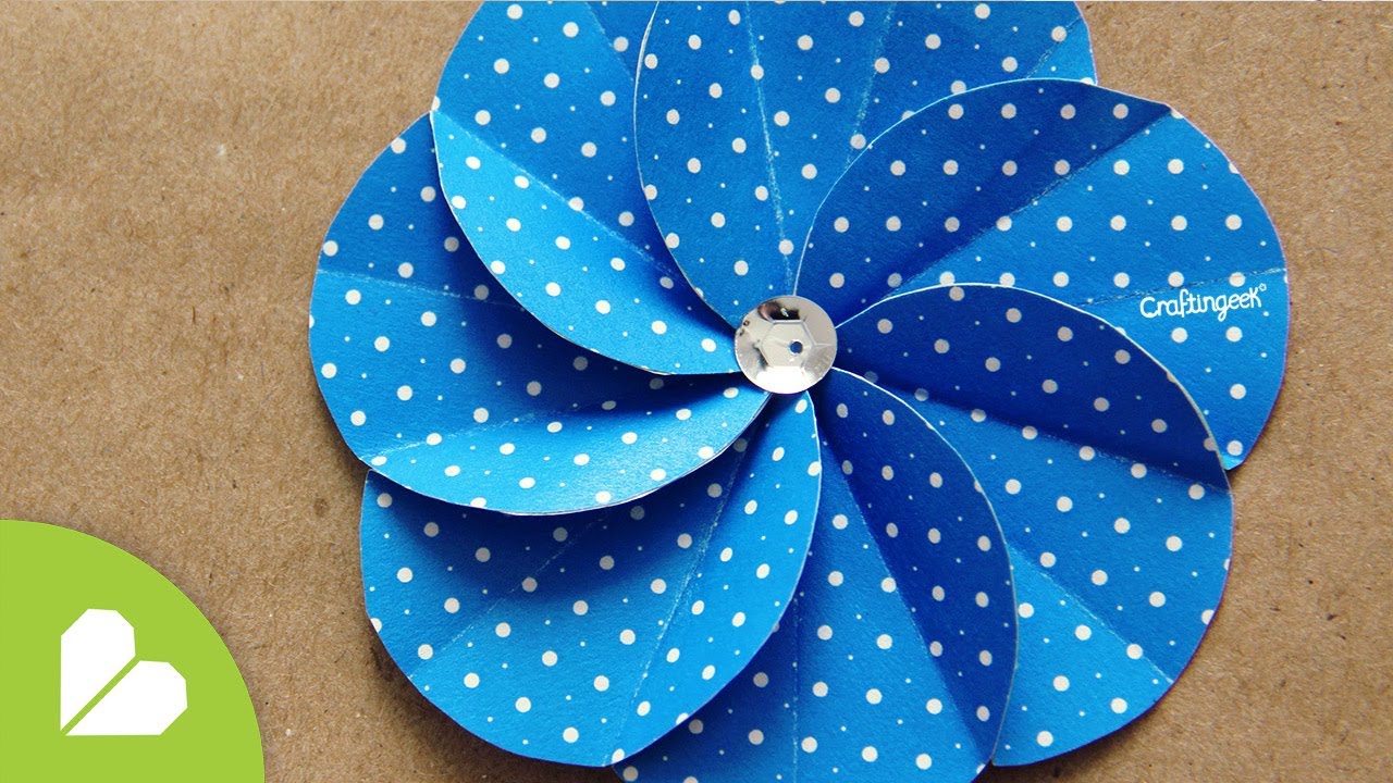 Flor Espiral · Scrapbook Flower