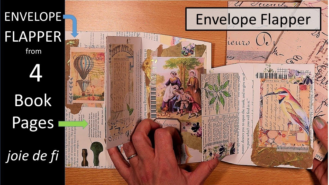 КОНВЕРТ-КЛАПАН из 4 КНИЖНЫХ СТРАНИЦ ✅ Простая идея для самостоятельного изготовления