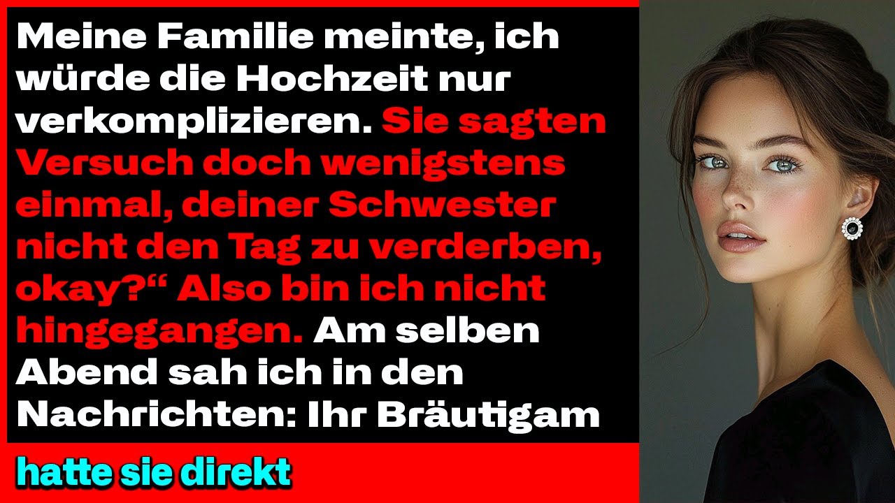 Sie haben mich nicht zur Hochzeit meiner Schwester eingeladen – und dann habe ich mit ansehen