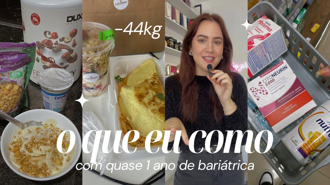 O QUE EU COMO EM UM DIA *-44kg pós bariátrica* | Amanda Paduan