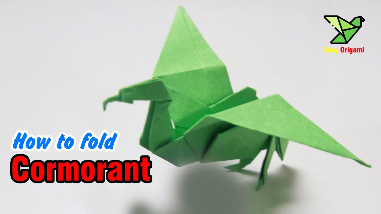 Folding CORMORANT tutorial | Origami bird step by step