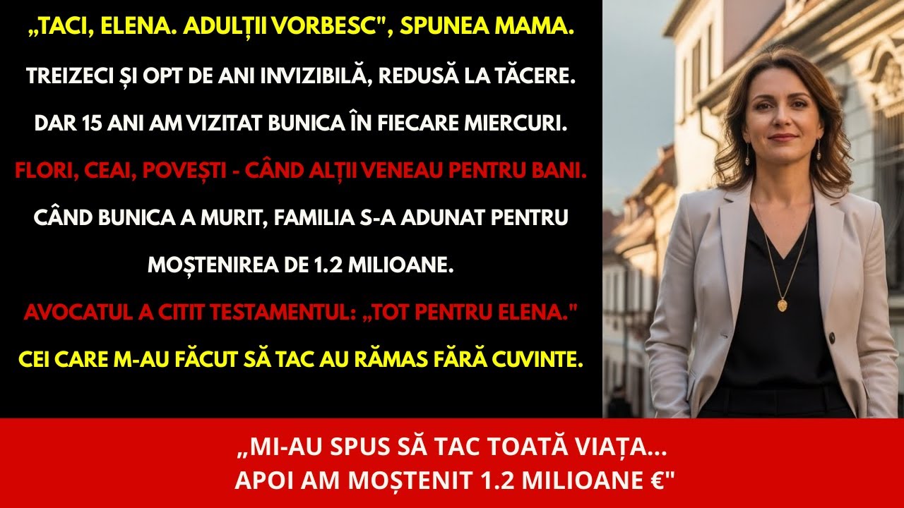 „Mama mi-a spus să tac… la citirea testamentului, toți au încremenit