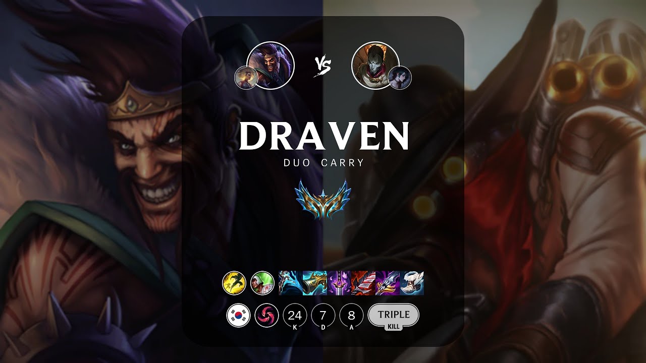 Draven ADC vs Jhin - KR Challenger Patch 14.2