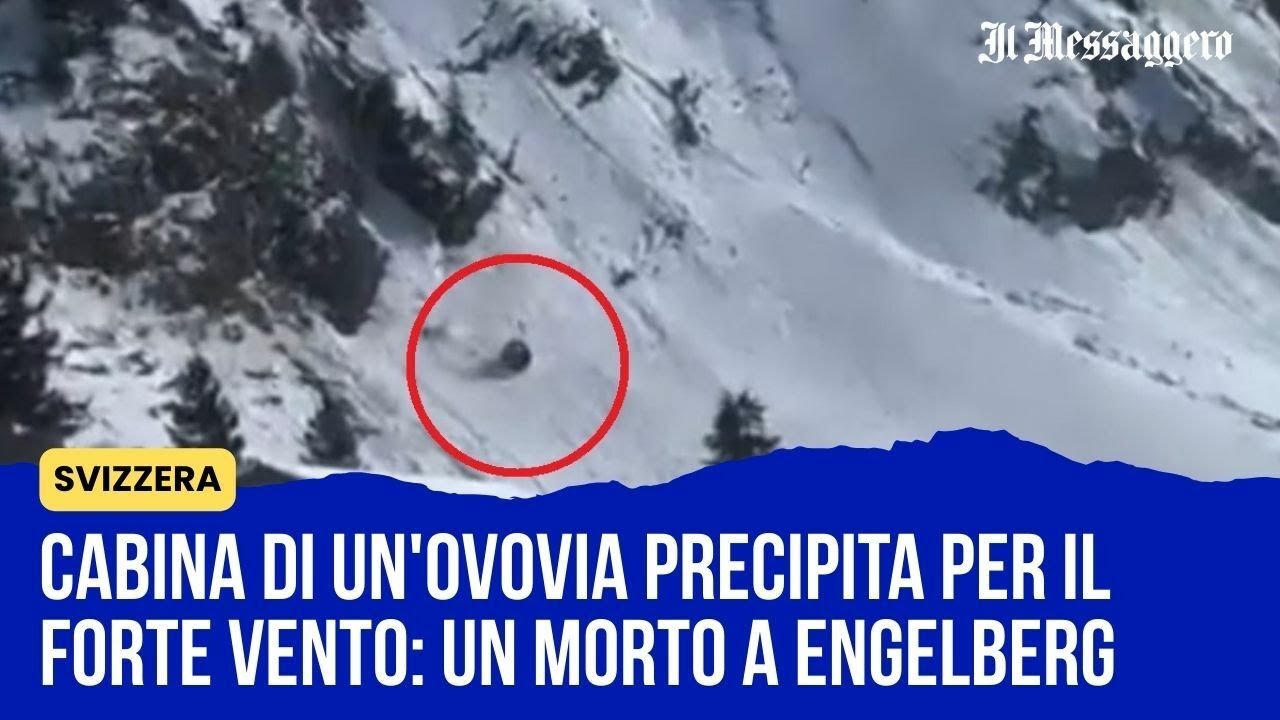 Cabina di un'ovovia precipita per il forte vento: un morto in Svizzera