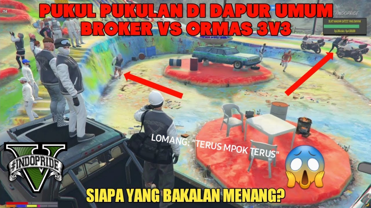 PUKUL PUKULAN (UFC) BROKER VS ORMAS DI DAPUR UMUM, SIAPA YANG BAKALAN MENANG? - INDOPRIDE ROLEPLAY