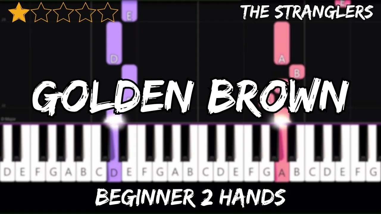 The Stranglers - Golden Brown - Easy Beginner Piano Tutorial - For 2 Hands