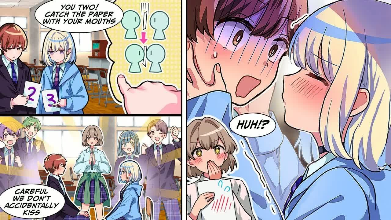 [Manga Dub] It was just a game, but she really tries to kiss me... [RomCom]