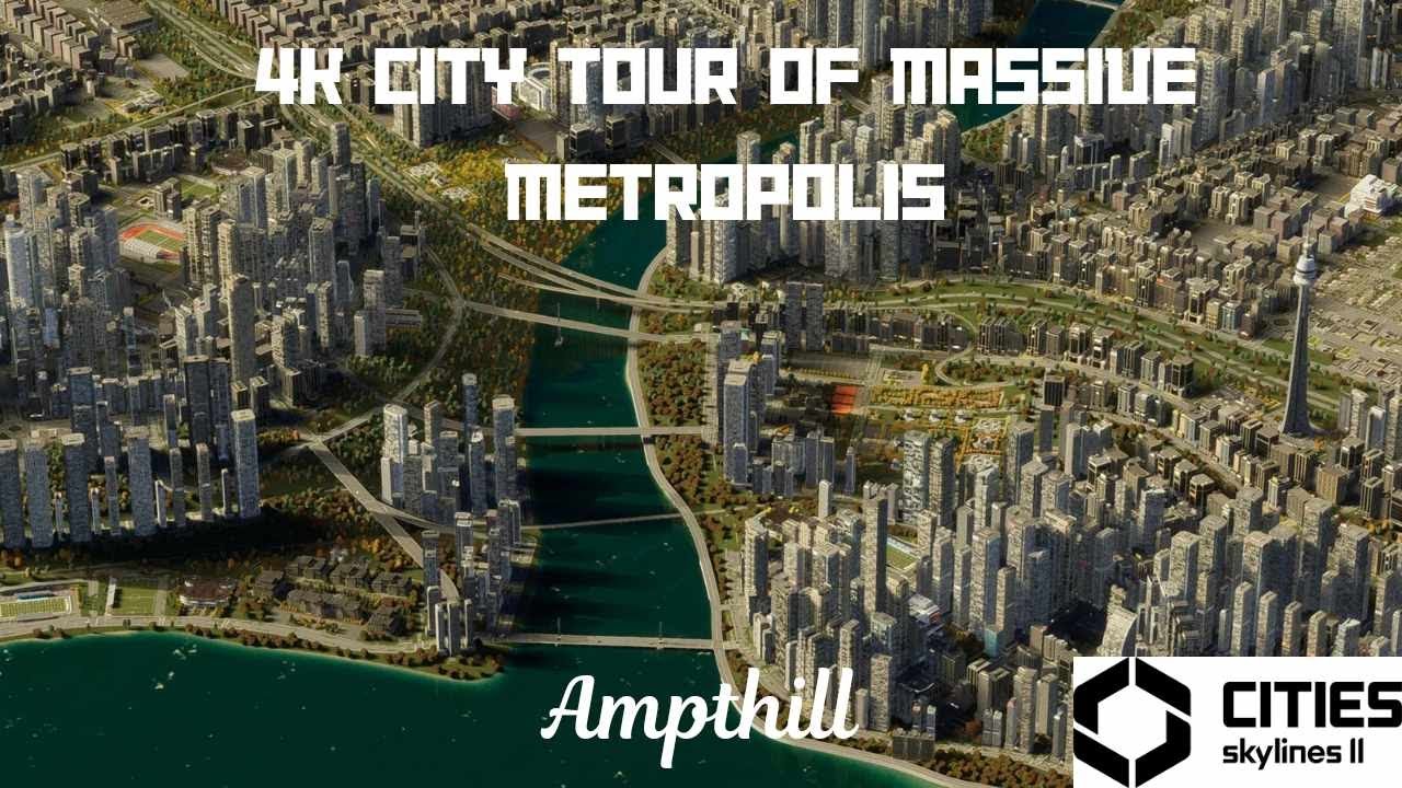 Cinematic Tour/Showcase of Massive Metropolis in Cities: Skylines 2 (4k)