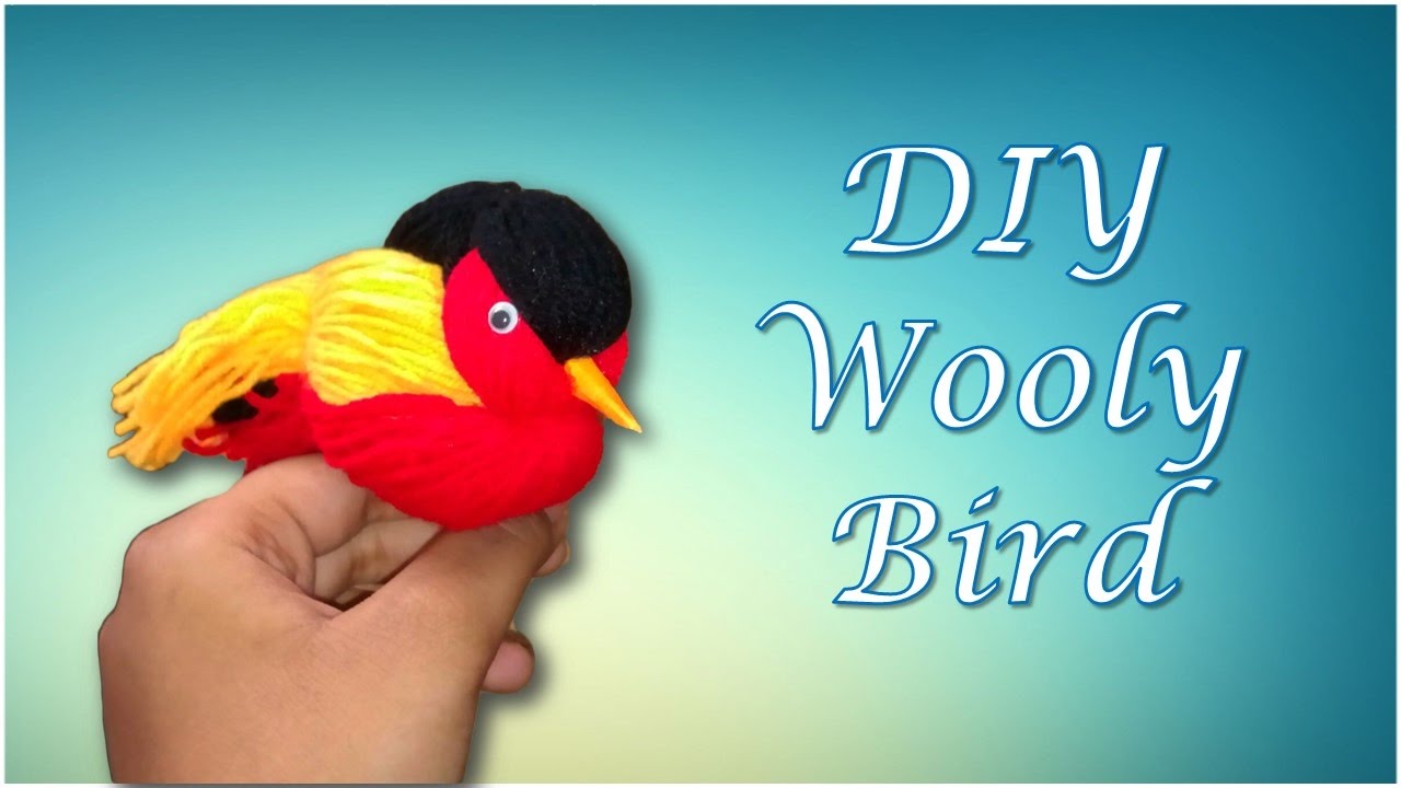 DIY woolen bird for Home Decoration, How to create a cute yarn bird, DIY craft tutorial, Yarn Bird,