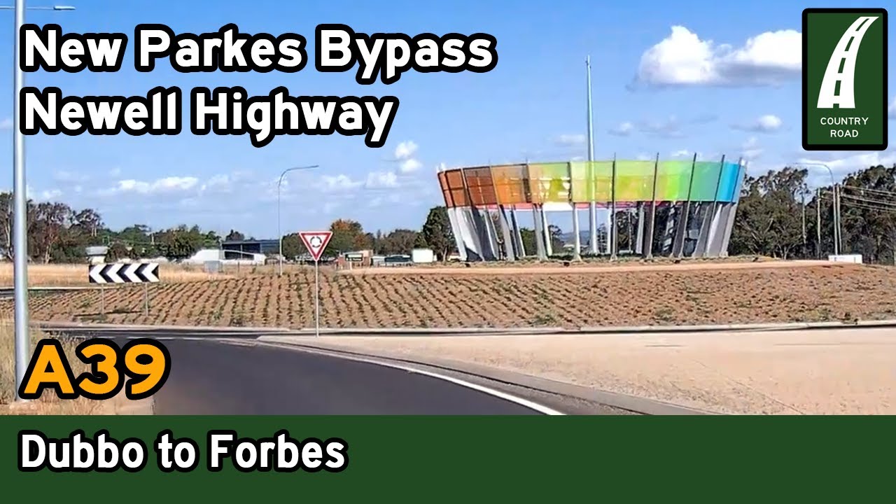 New Parkes Bypass! Driving from Dubbo to Forbes via Parkes – A39 Newell Highway [4K]