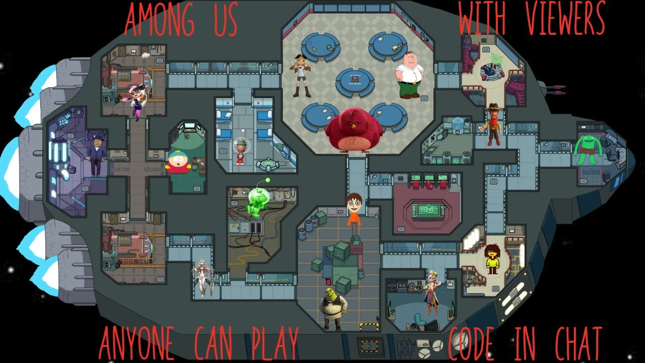 Among Us with viewers (anyone can Join code in chat)