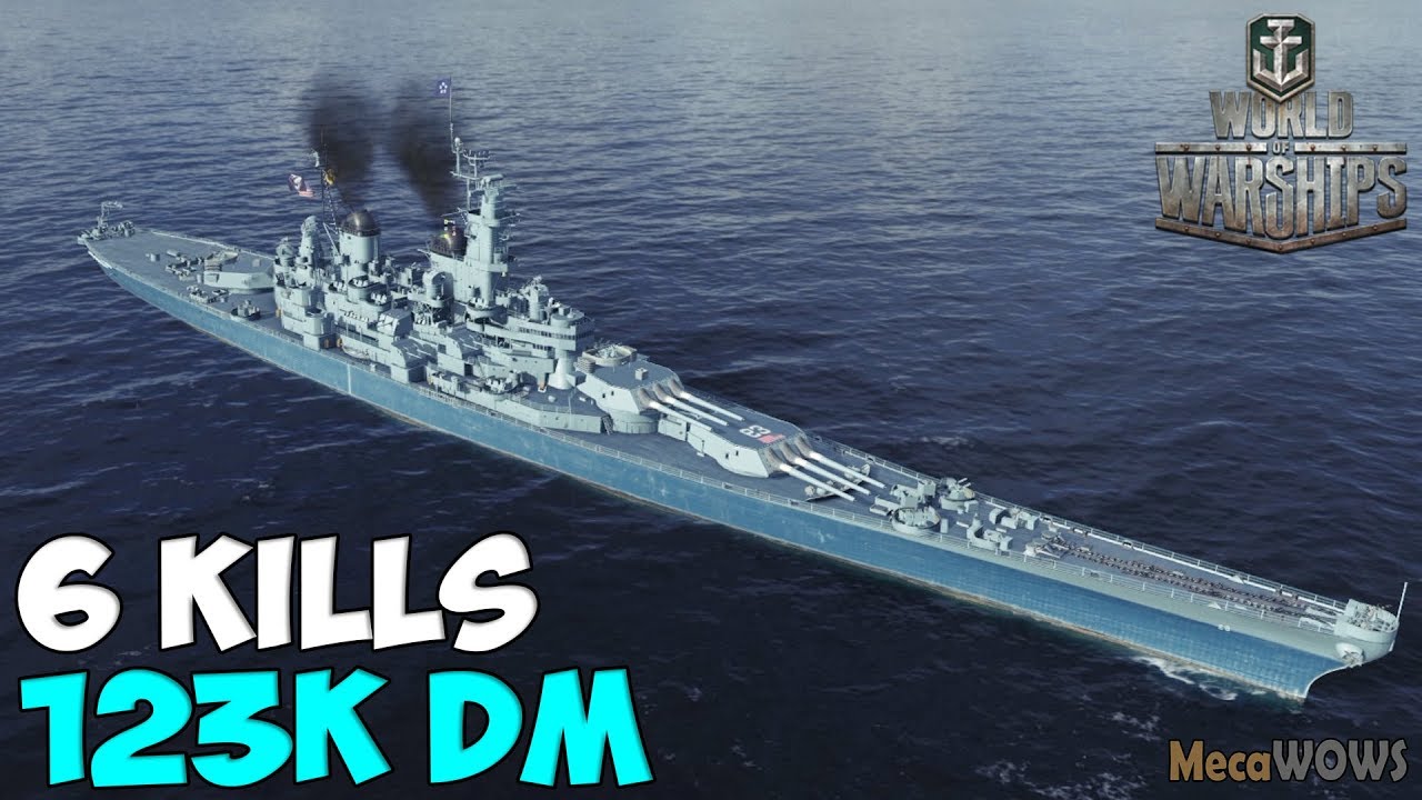 World of WarShips | Missouri | 6 KILLS | 123K Damage - Replay Gameplay 1080p 60 fps