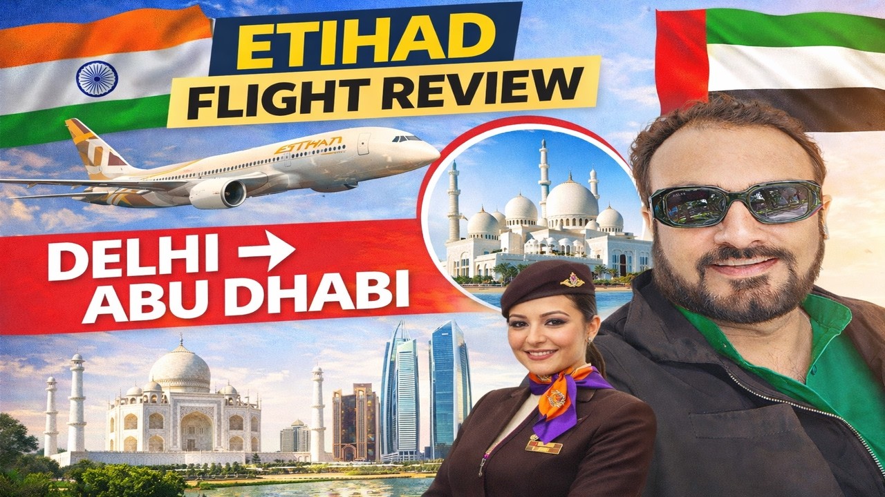 Delhi to Abu Dhabi 🇮🇳✈️🇦🇪 | Etihad Airways Full Flight Review | Food, Seats & Comfort