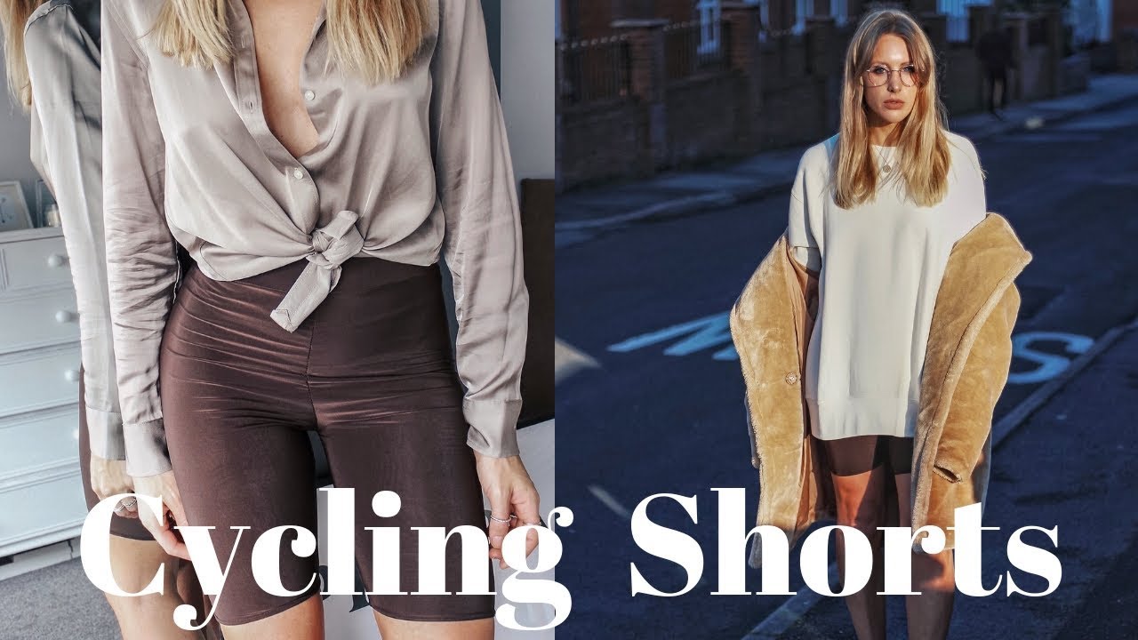 HOW I STYLE CYCLING SHORTS 4 WAYS | Kardashian inspired bike shorts outfits for autumn/fall