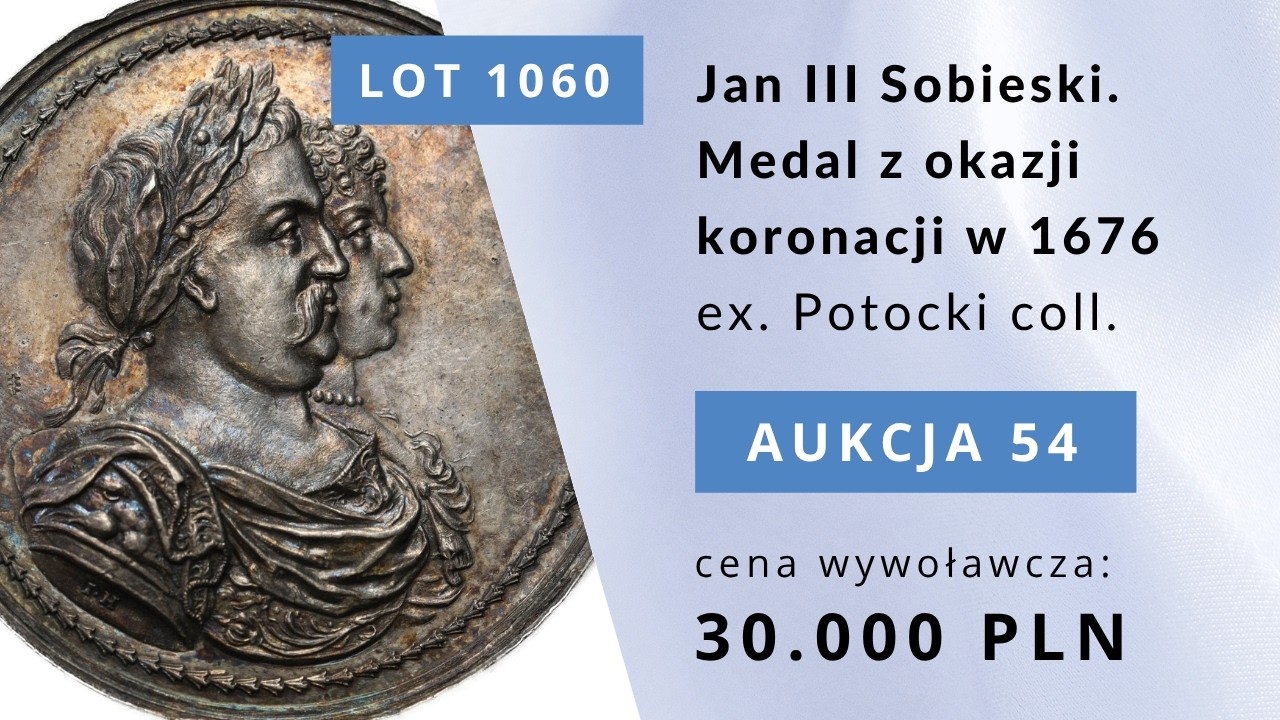 Medal Koronacyjny Jana III Sobieskiego z XVII wieku &ndash; Prawdziwa ozdoba kolekcji | Aukcji Niemczyk