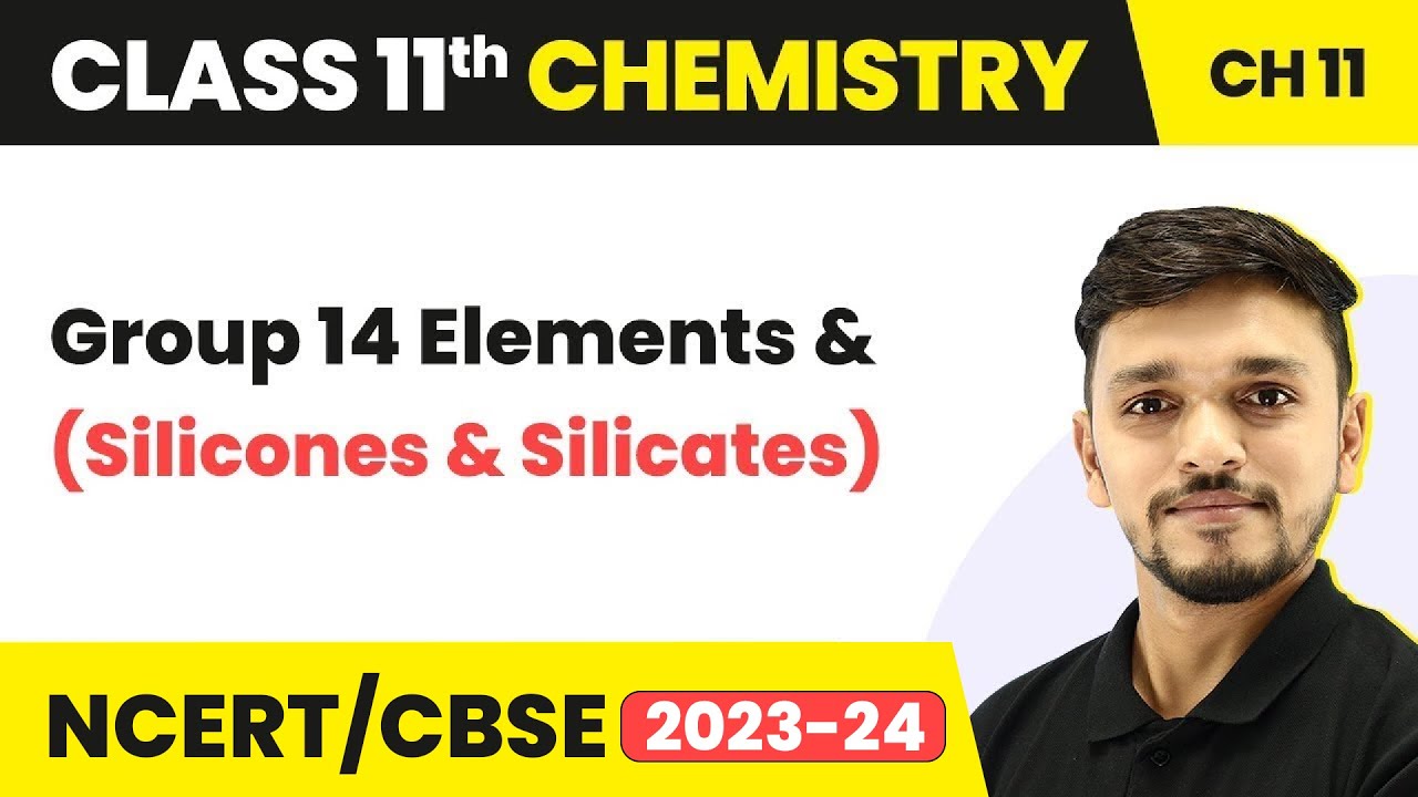 Class 11 Chemistry Ch 11|Group 14 Elements(Silicones and Silicates)-The p-block Elements