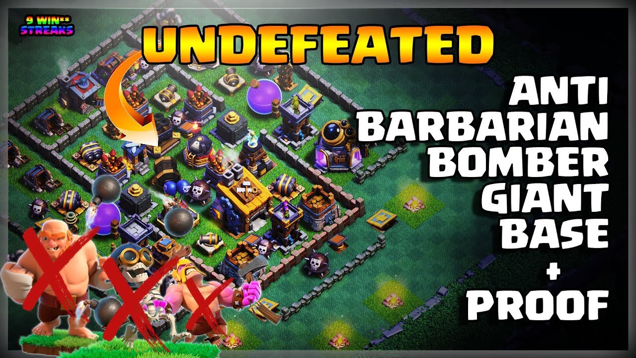Anti Barbarian+Bomber + Giant Bh8 Base Layout w/PROOF |Builder Hall 8 Trap Base | Clash of Clans