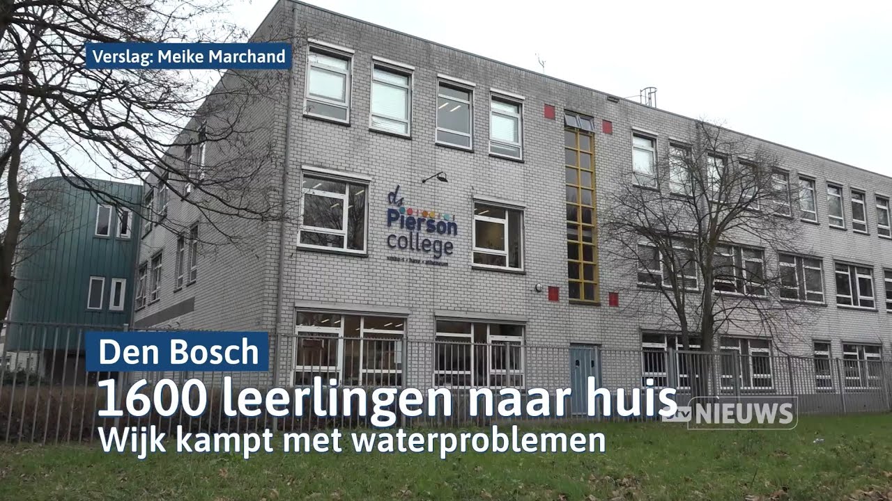 Geen water op ds. Pierson College in Den Bosch: leerlingen naar huis I Dtv Den Bosch