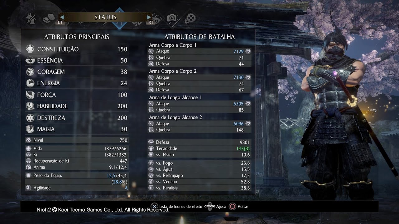 Nioh 2- Build Dragão Corrompido - Ninja Dragão + Susano - Build detalhada, LEIA A DESCRIÇÃO DO VÍDEO