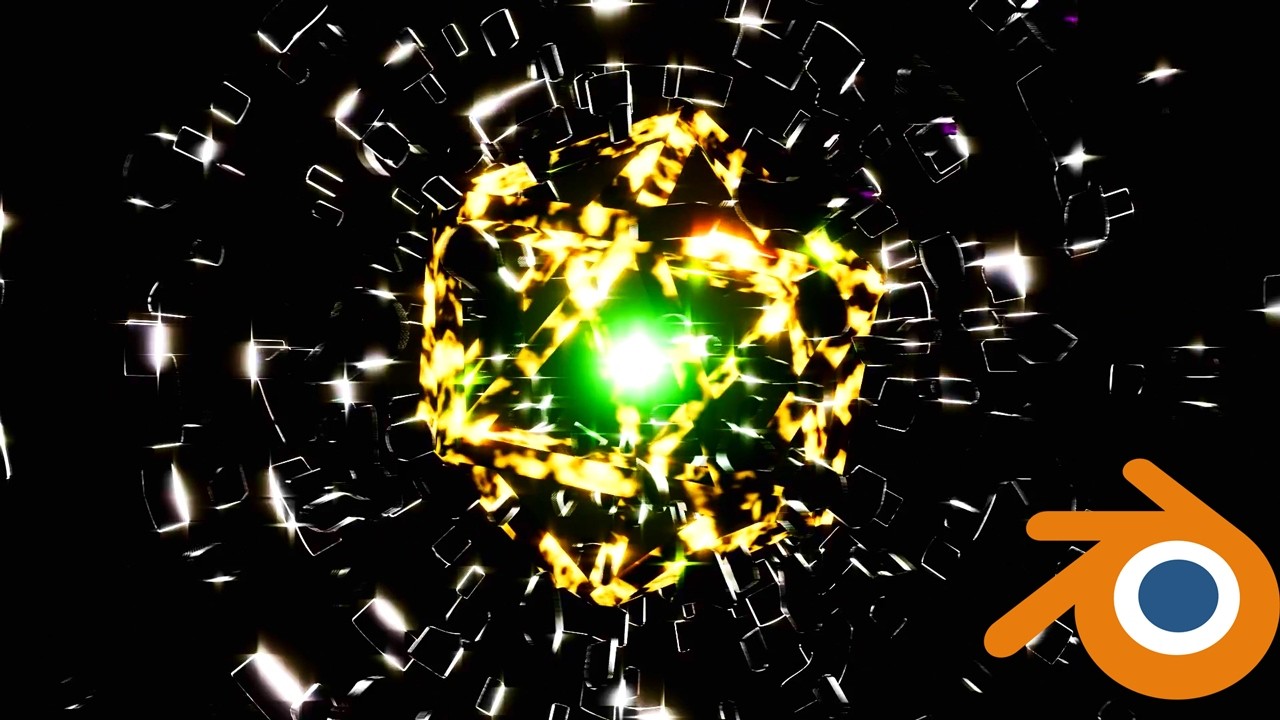 Abstract Sphere Made in Blender Timelapse