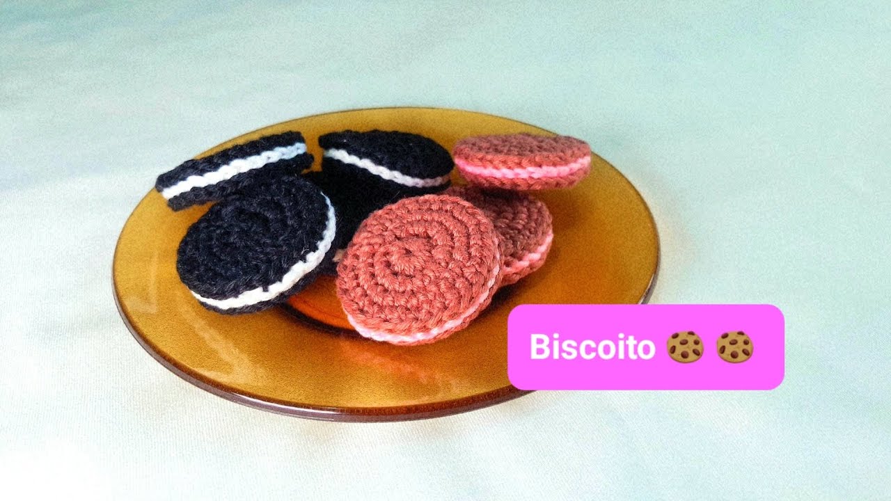 Biscoito Doce de Crochê 🍪🍪 Amigurumi - Completo 🧶