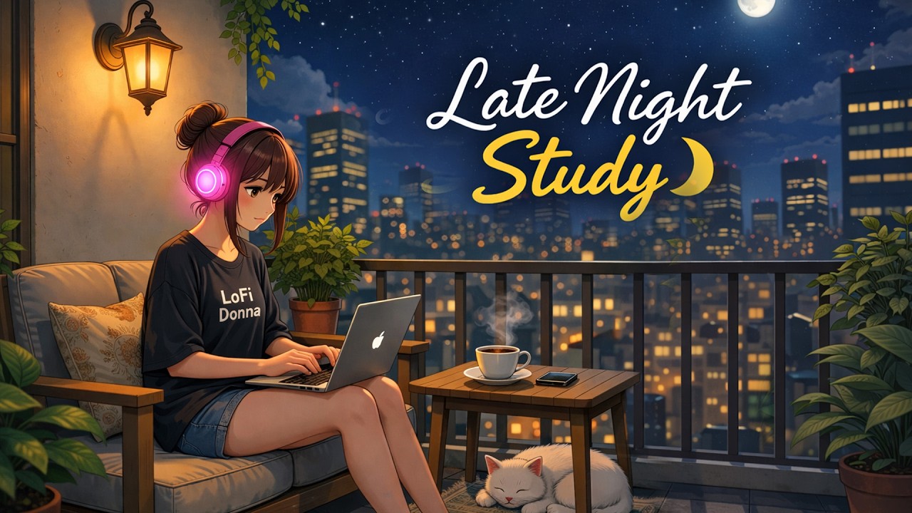 Late Night Study 🌙 Cozy Lofi Beats for Focus & Relax | Chill Beats & Music for Study & Sleep