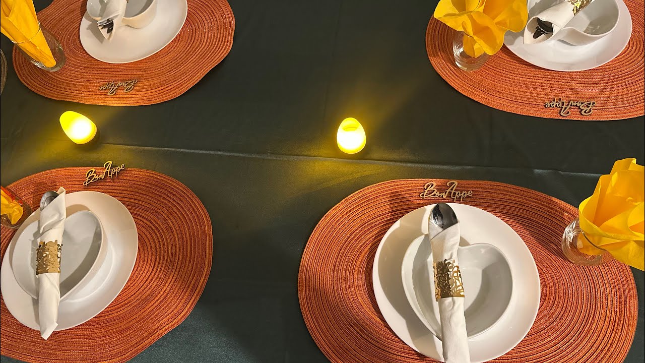préparer la table à manger 🍽️  d’une façon accueillante ?