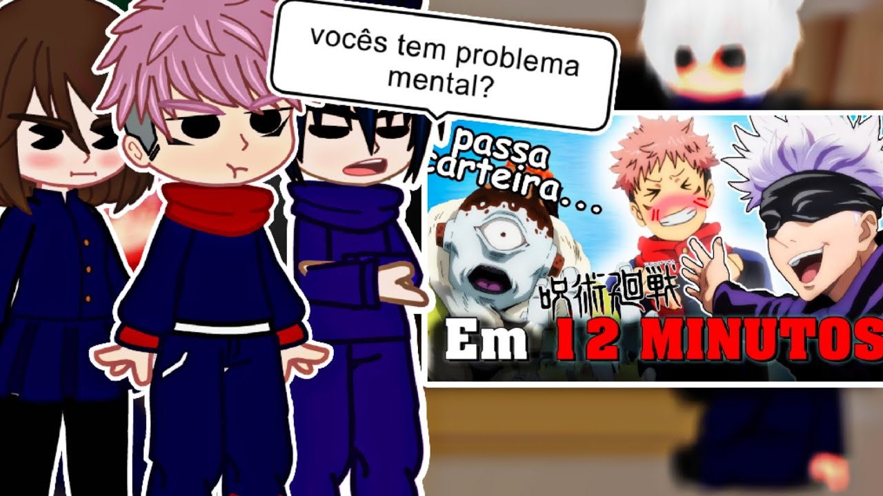 (2/2) Jujutsu kaisen react JUJUTSU KAISEN EM 12 MINUTOS/TsukiUraya|Gacha life react rap• JJK React