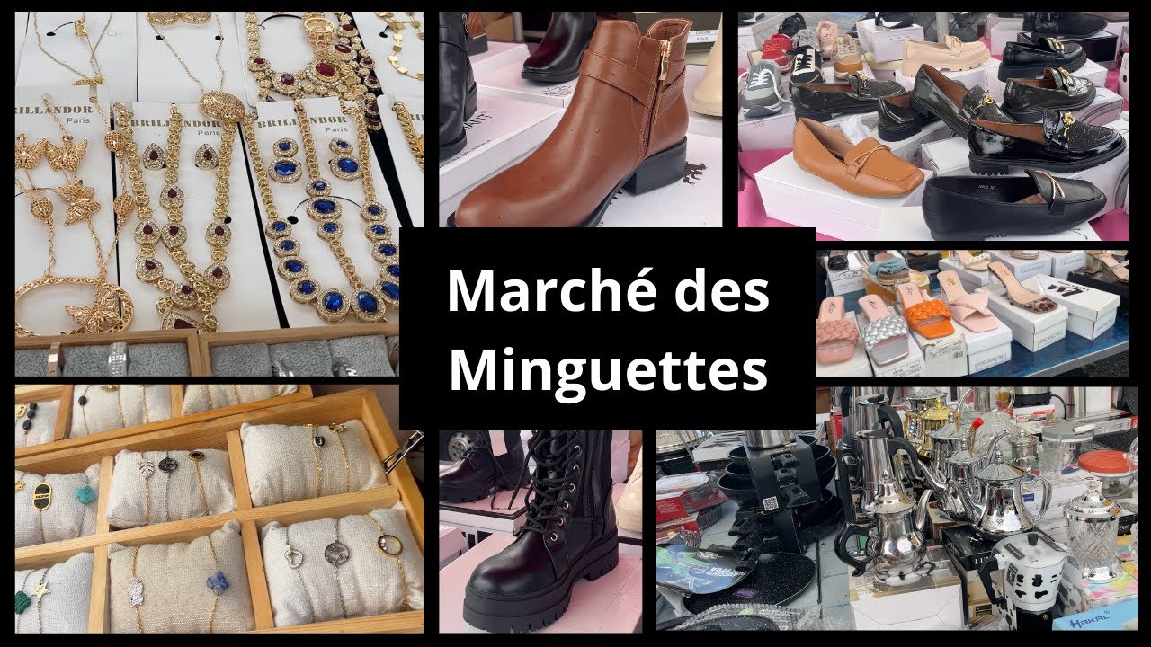 MARCHÉ   DES    MINGUETTES    LYON  👠👞👚👖