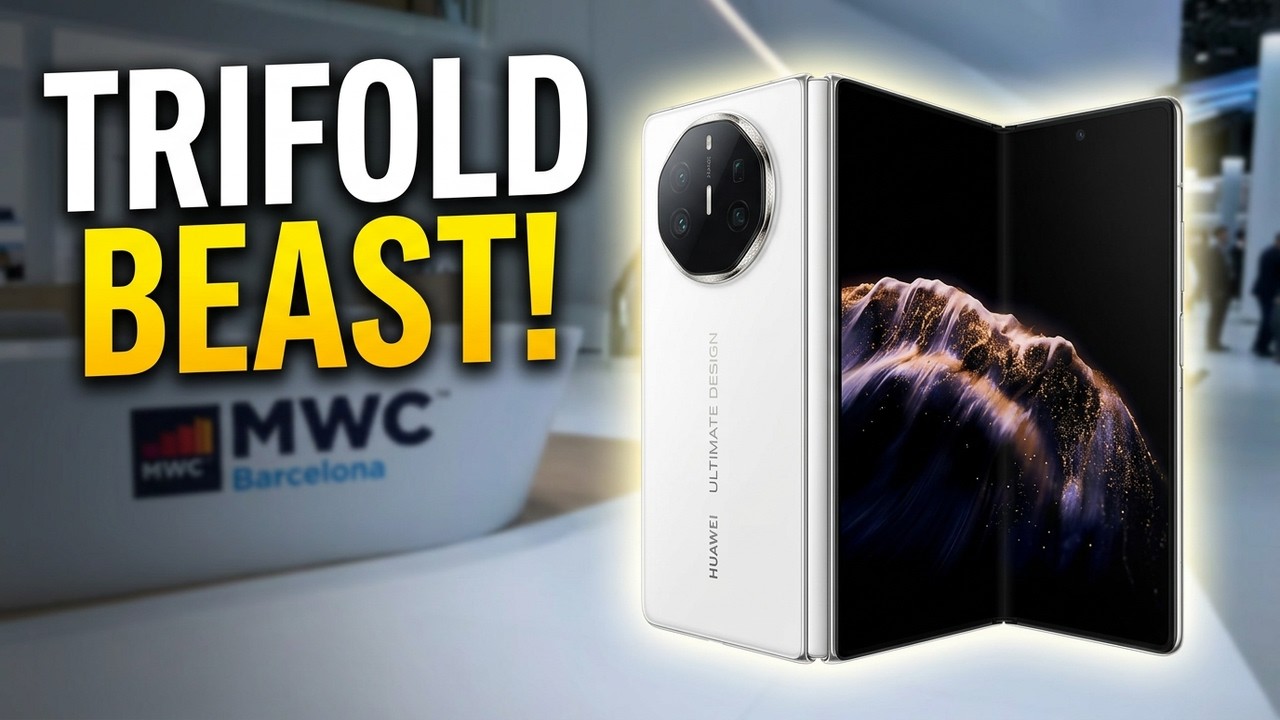 TriFold Beast? HUAWEI Mate XTs First Look at MWC