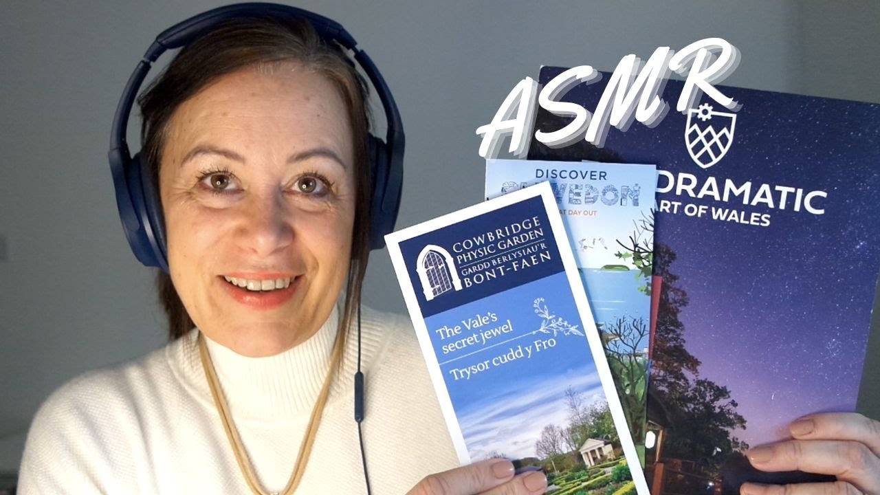 ASMR  Whispered Chat - Welsh Accent. Read with Me - Local Tourist Information Leaflets